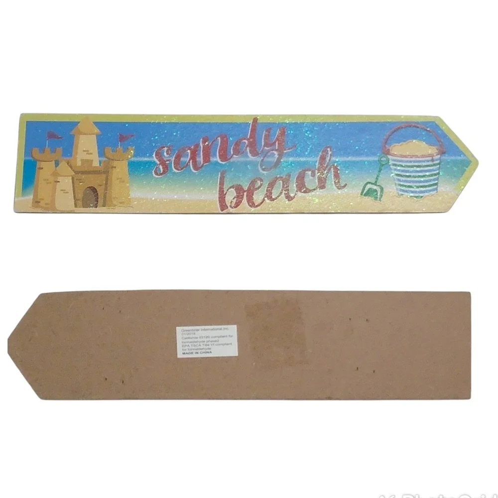 Beach Summer Wall Decor Signs Set of‎ 4 Sand Castle Sun Coastal Vibes Nautical